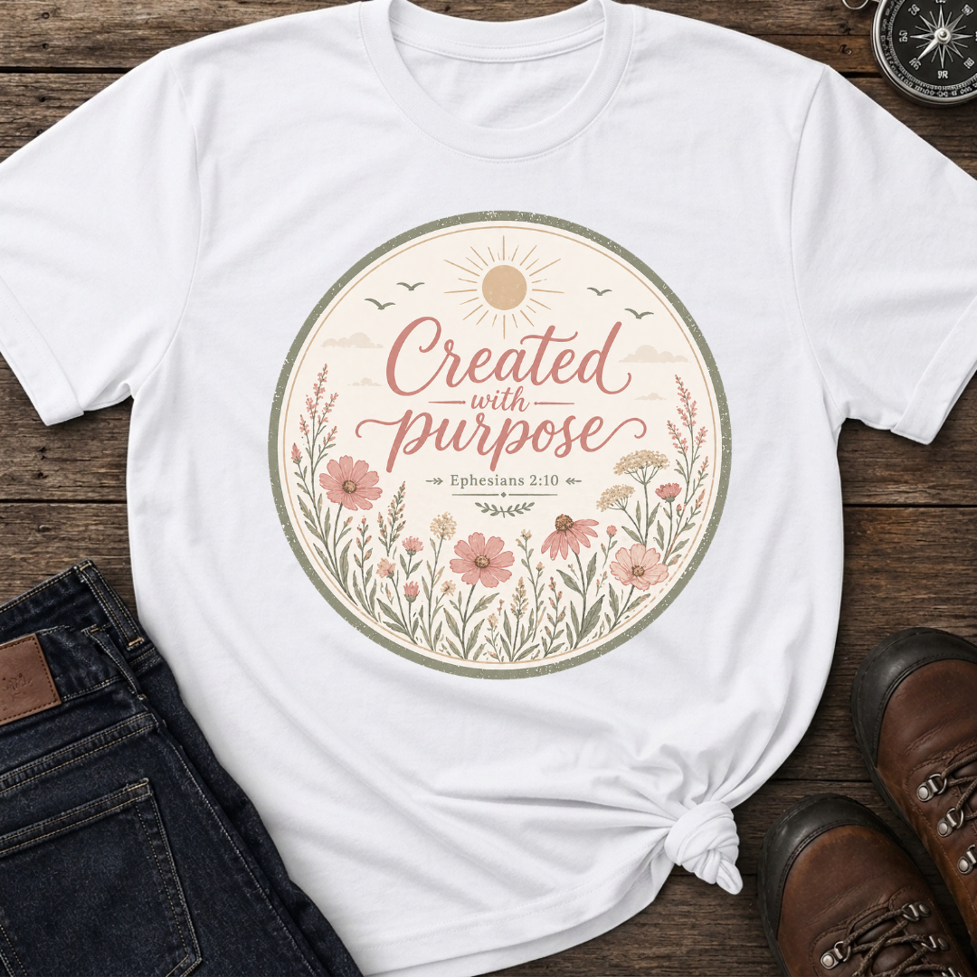 Created Purpose Badge T-Shirt