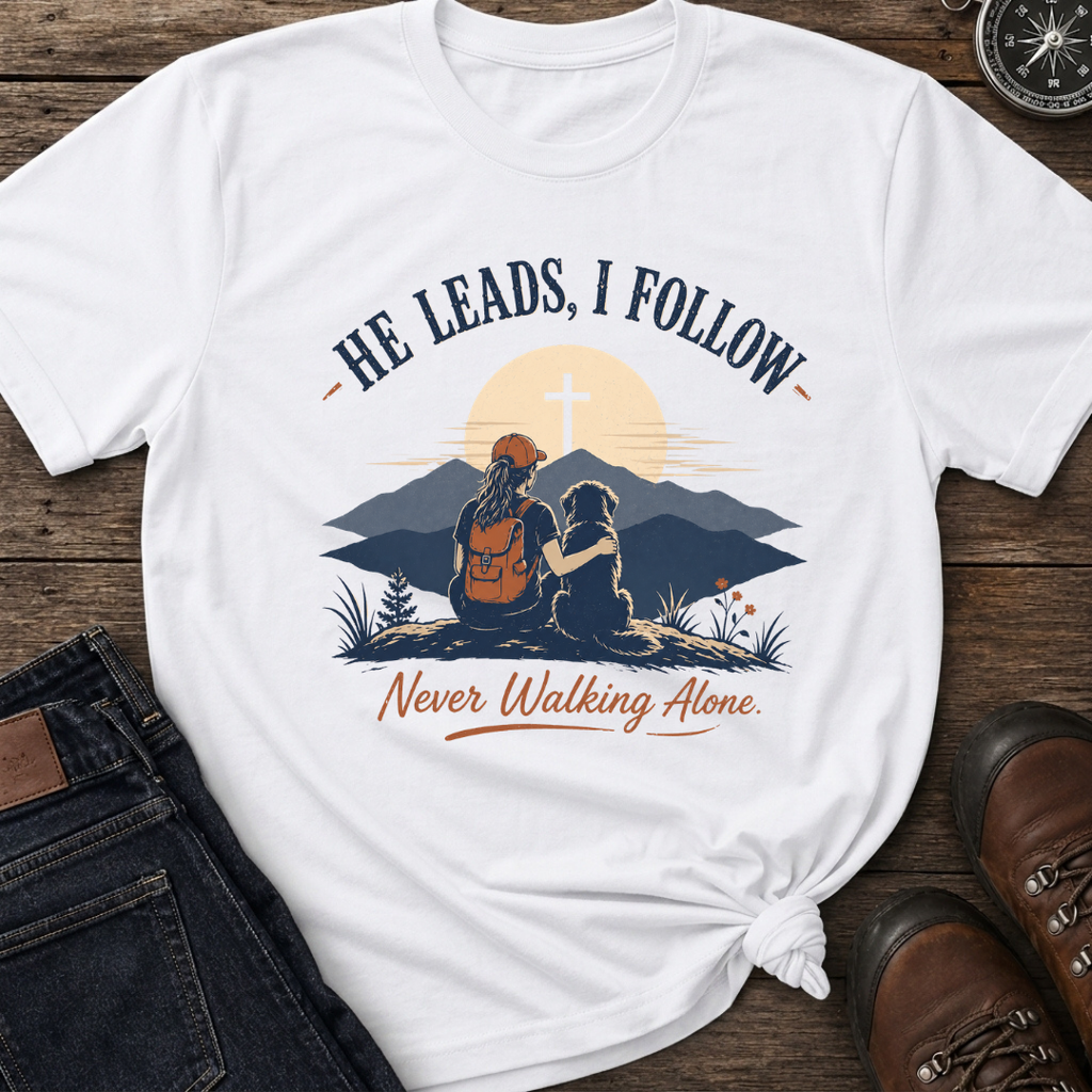 He Leads I Follow T-Shirt