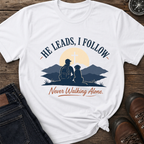 He Leads Dog with Man T-Shirt